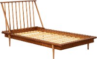 BTSPINCA Mid Century Light Brown Twin Platform Bed - Spindle-3
