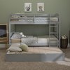 Gray Twin-Over-Twin Bunk Bed with Trundle - Sunflower