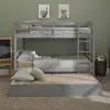 BWSTOTGY-TR Gray Twin-Over-Twin Bunk Bed with Trundle - Sunflower