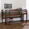 Contemporary Brown Low Loft Twin Bed - Albert