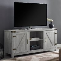 W58BDSDST Gray Farmhouse 58 Inch TV Stand - Barn Door