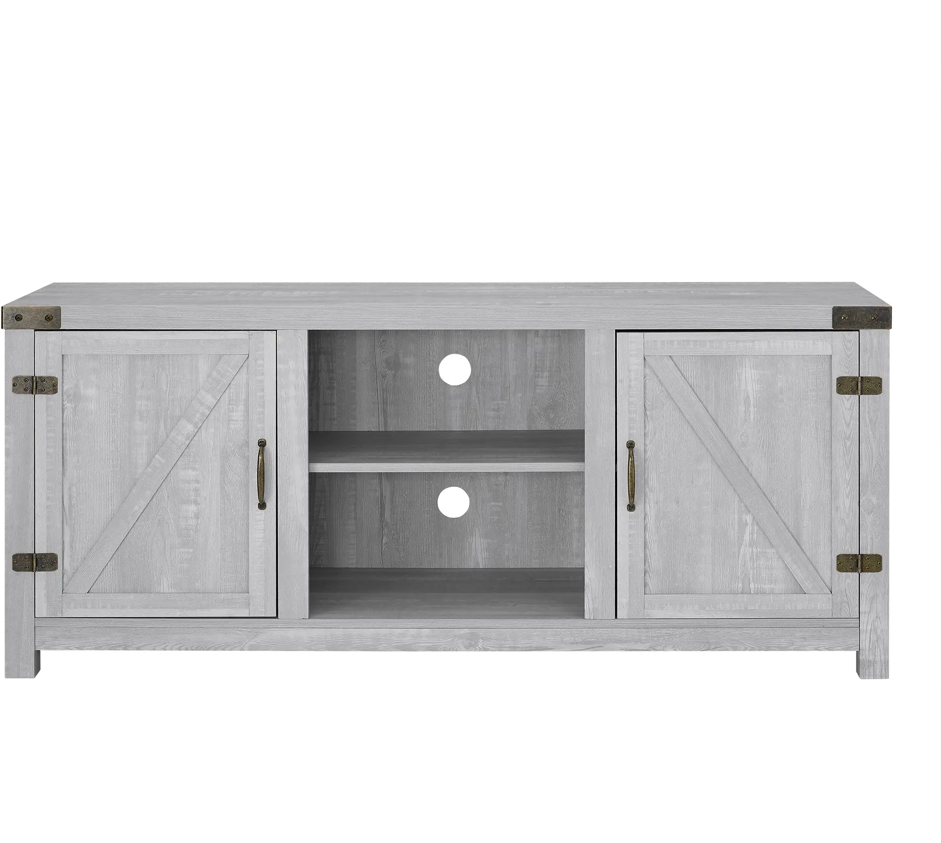 W58BDSDST Gray Farmhouse 58 Inch TV Stand - Barn Door-2