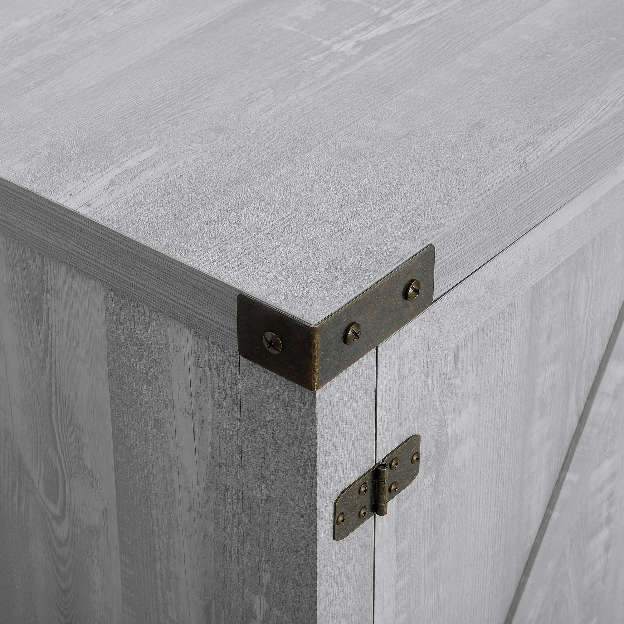 W58BDSDST Gray Farmhouse 58 Inch TV Stand - Barn Door-4