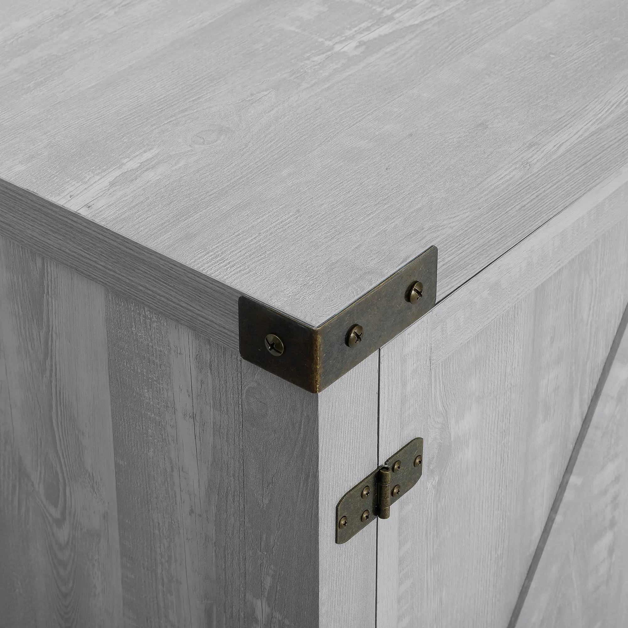 W58BDSDST Gray Farmhouse 58 Inch TV Stand - Barn Door-4