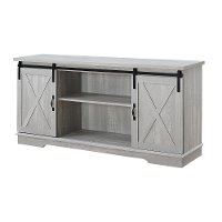 Gray Country 58 Inch TV Stand - Barn Door-2
