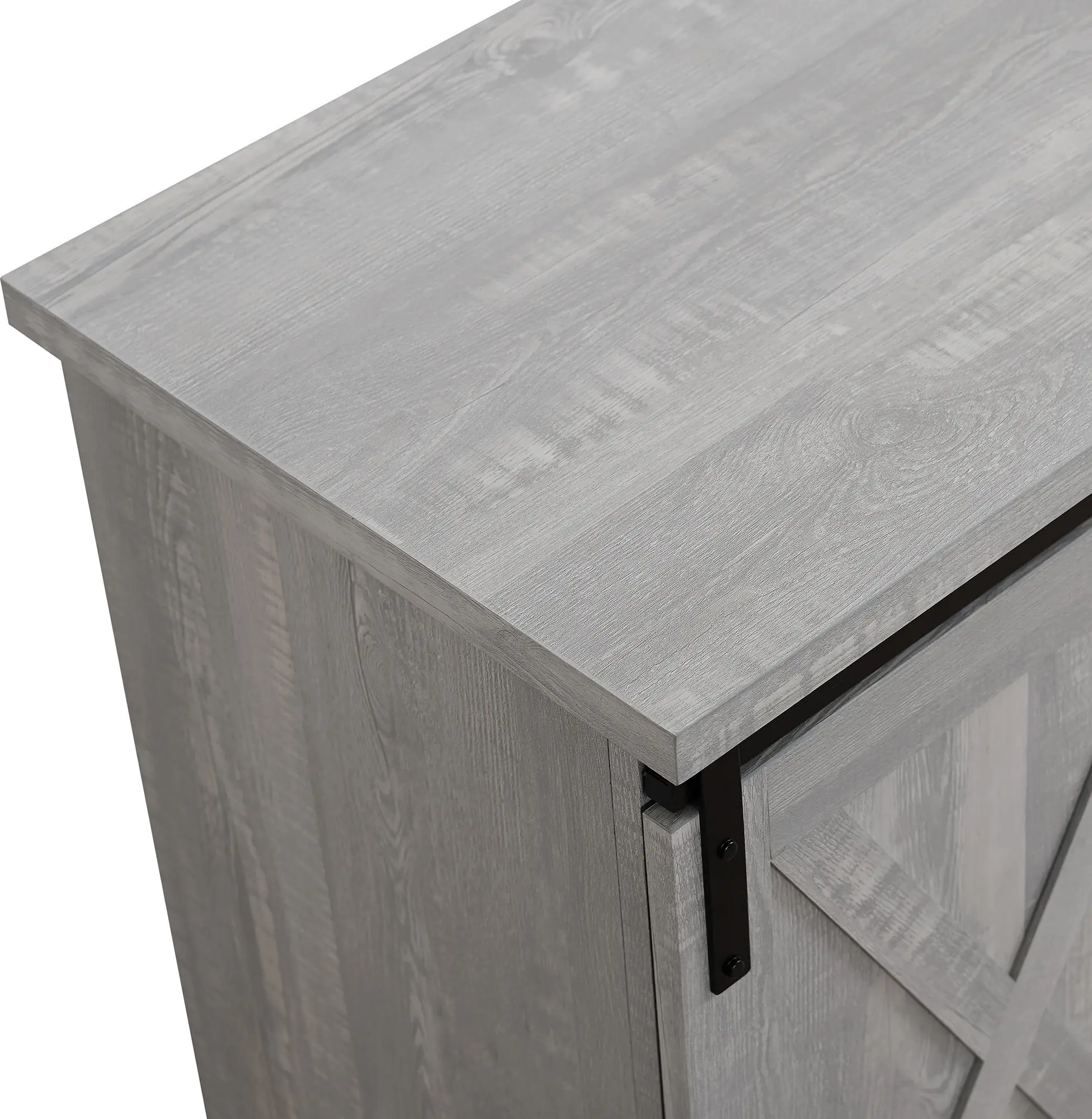 W58SBDST Gray Country 58 Inch TV Stand - Barn Door-4
