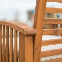 Acacia Wood Outdoor Patio Chairs with Cushions, set of 2 - Midland-3