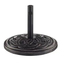 UB30RCWAB Circle Weave Round Outdoor Patio Umbrella Base - Antique Bronze