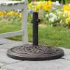 UB30RCWAB Circle Weave Round Outdoor Patio Umbrella Base - Walker Edison