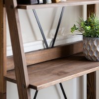68 Solid Wood Ladder Bookshelf - Brown-2