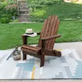 OWACDB Dark Walnut Brown Patio Adirondack Chair - Walker Edison