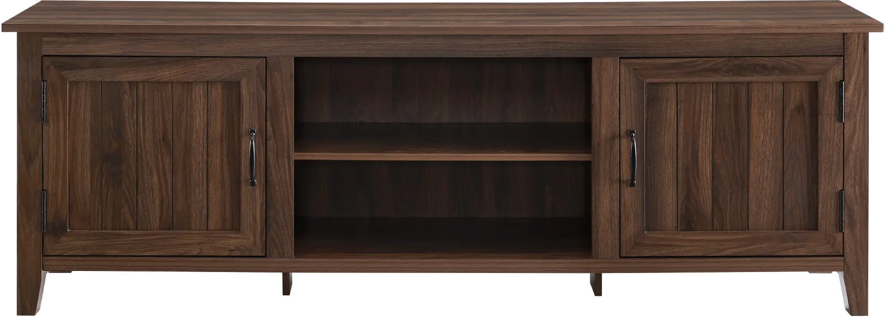 W70CS2DDW 70 Modern Farmhouse Wood TV Stand - Essential-3
