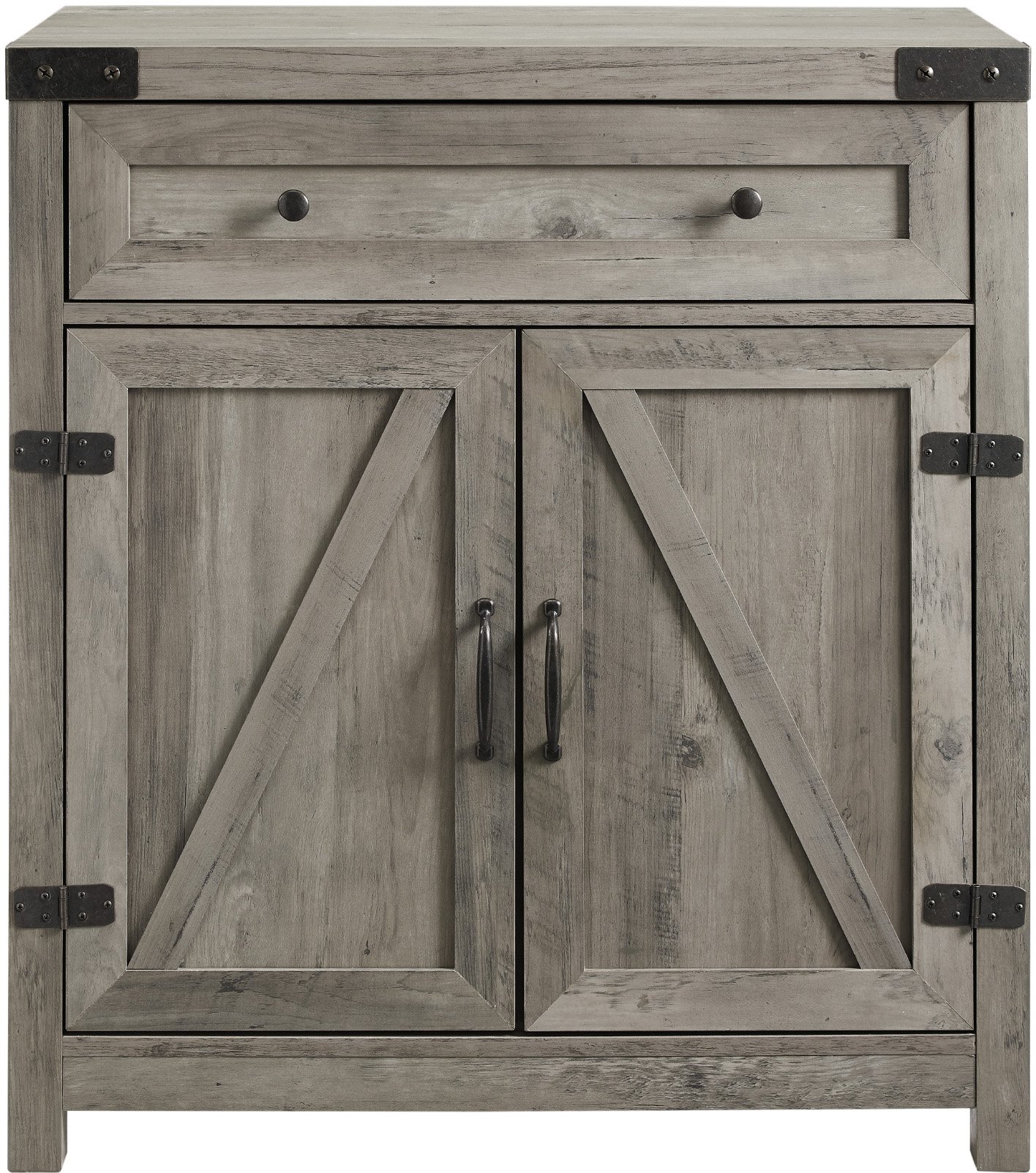 AF30BDGW Farmhouse Barn Door Accent Cabinet - Farmhouse-2