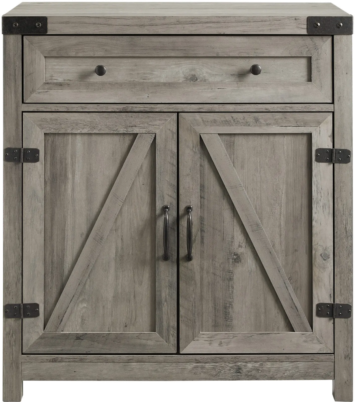 AF30BDGW Farmhouse Barn Door Accent Cabinet - Farmhouse-2