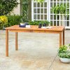 Brown 60 Inch Patio Modern Dining Table - Crosswinds