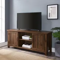 W58CS2DDW 58 Modern Farmhouse TV Stand - Dark Walnut