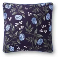 P6050-RP-NAVY/BLUE Navy and Blue Floral Throw Pillow