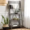 BS68FRSWGY Solid Wood Ladder 68 Bookshelf - Walker Edison