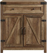 Reclaimed Barnwood Farmhouse Accent Cabinet - Barn Door-2