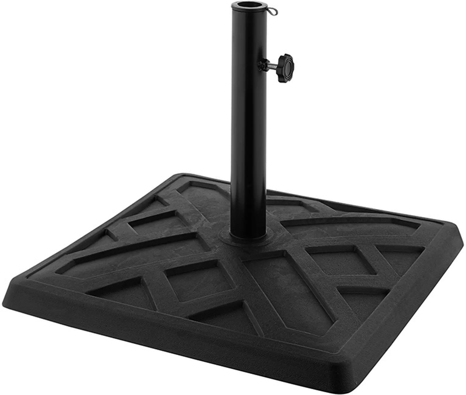 UB30SPRBL Square Outdoor Patio Umbrella Base - Black-2