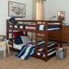 BWJRTOTWT Medium Brown Low Twin-over-Twin Bunk Bed - Walker Edison