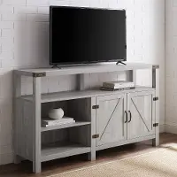 W58BDHBST 58 Modern Farmhouse TV Stand - Stone Gray