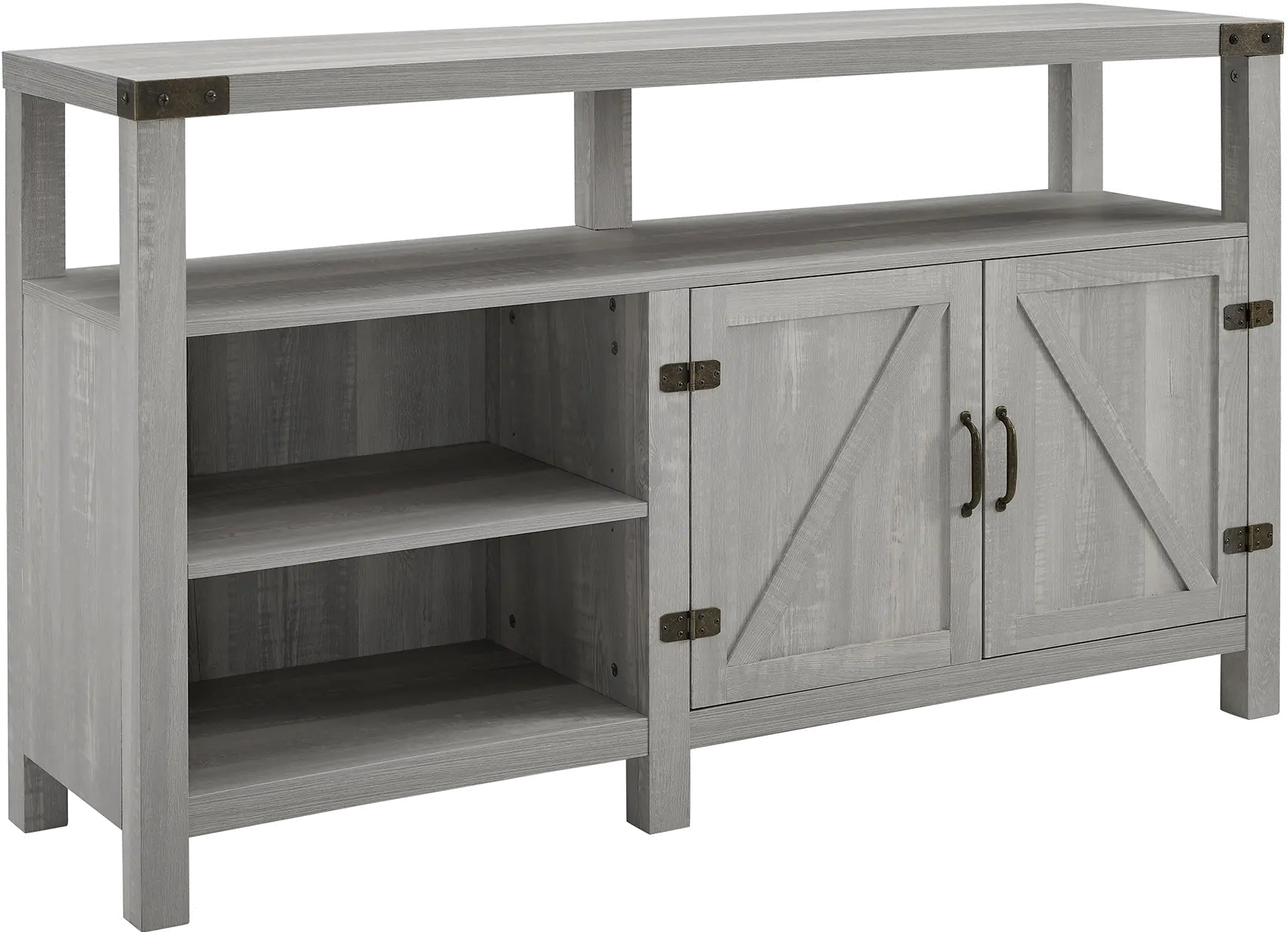 W58BDHBST 58 Modern Farmhouse TV Stand - Stone Gray-2