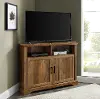 W44CMCR2DRO Carin Barnwood 44 Inch Corner TV Console - Walker Edison