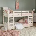 BWJRTOTWH White Low Twin-over-Twin Bunk Bed - Walker Edison