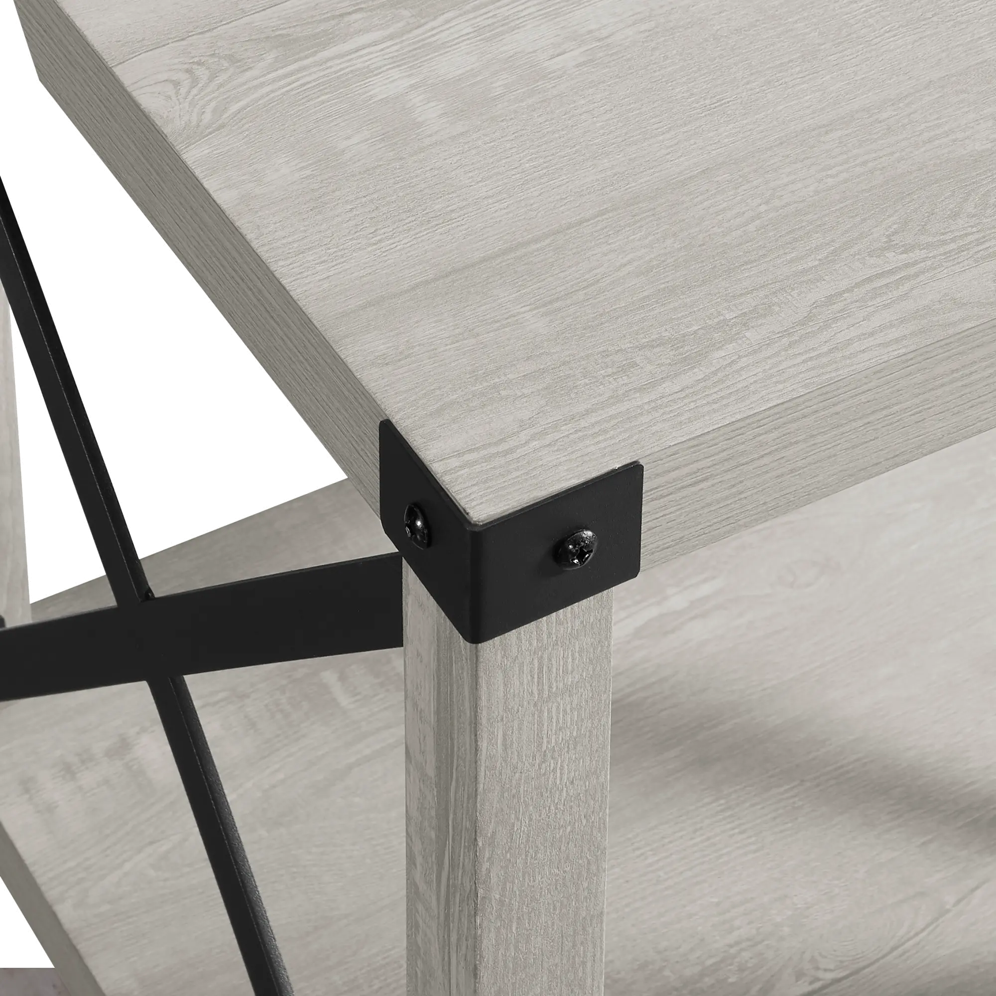 AF18MXSTST Metal X Stone Gray Modern Farmhouse End Table-3