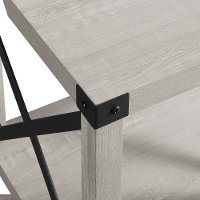 Rustic Wood Side Table - Stone Grey-3