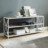 BS60XMWGWW White 60 inch Industrial Bookcase - Industrial