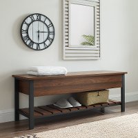 48 Inch Modern Farmhouse Storage Bench - Modern Farmhouse
