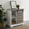 AF32ALSDGW Alba White and Gray 32 Inch Rustic Buffet - Walker Edison