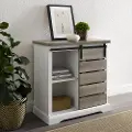 AF32ALSDGW Alba White and Gray 32 Inch Rustic Buffet - Walker Edison