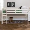 BWSTOLLWH Contemporary Painted White Low Loft Twin Bed - Albert
