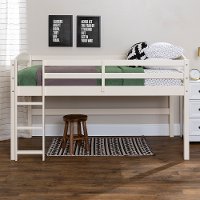 BWSTOLLWH Contemporary Painted White Low Loft Twin Bed - Albert