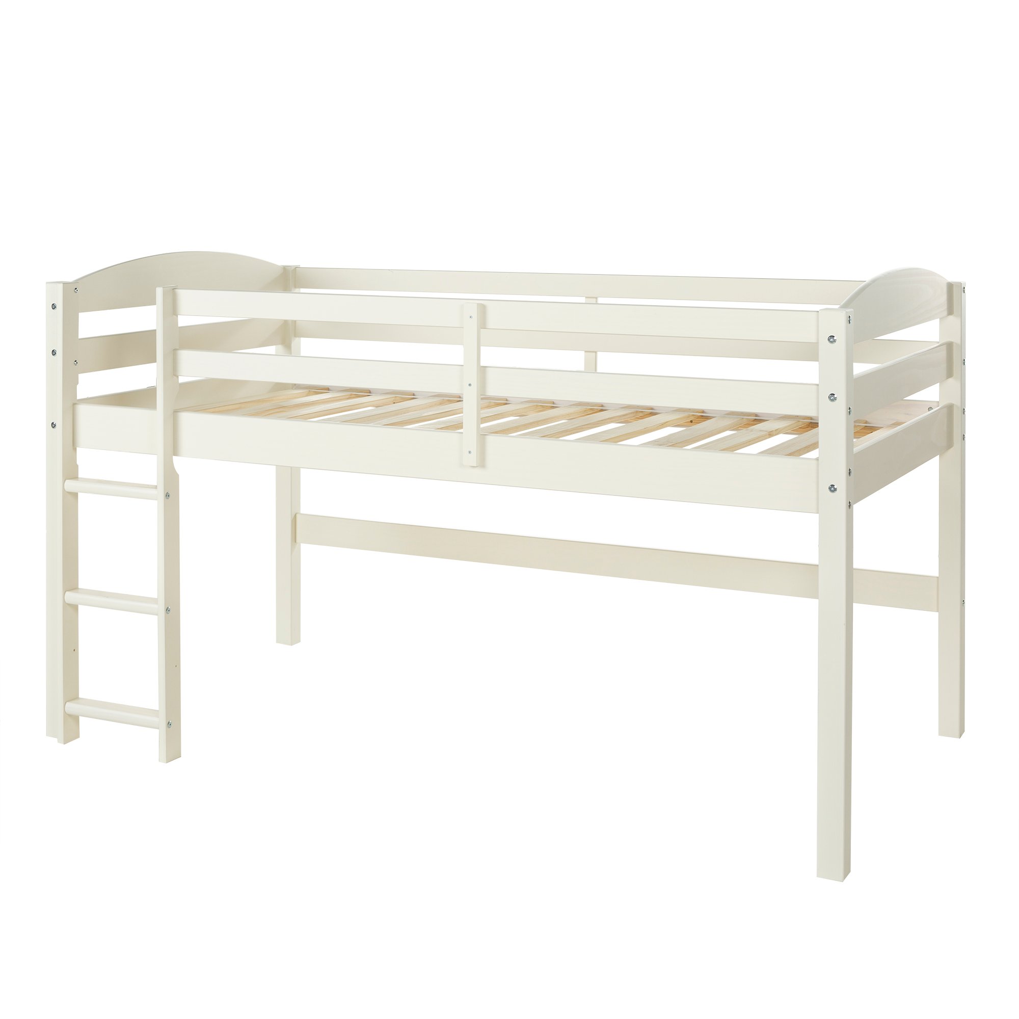 BWSTOLLWH Contemporary Painted White Low Loft Twin Bed - Albert-3