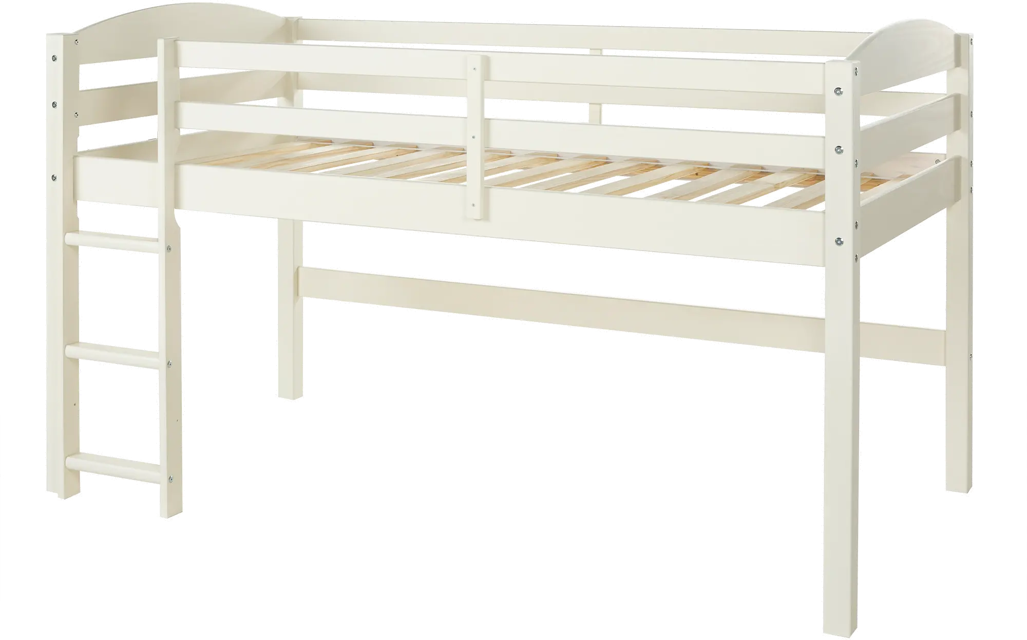 BWSTOLLWH Contemporary Painted White Low Loft Twin Bed - Albert-3