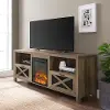 W70FPABRO 70 Brown Fireplace Stand