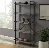 BS68UPGW 68 Grey Metal Bookcase - Walker Edison