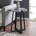 AF18MWSTDC Dark Concrete End Table - Emily