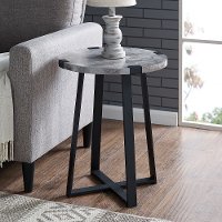 AF18MWSTDC Dark Concrete End Table - Emily
