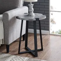 AF18MWSTDC Dark Concrete End Table - Emily
