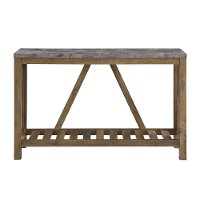 Dark Concrete 52 Inch Entryway Table - Modern Farmhouse-2