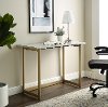 Modern Faux Marble Computer Desk - Modern Glam