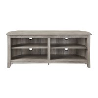Gray Wash 58 inch Transitional Wood Corner TV Stand - Essential-2