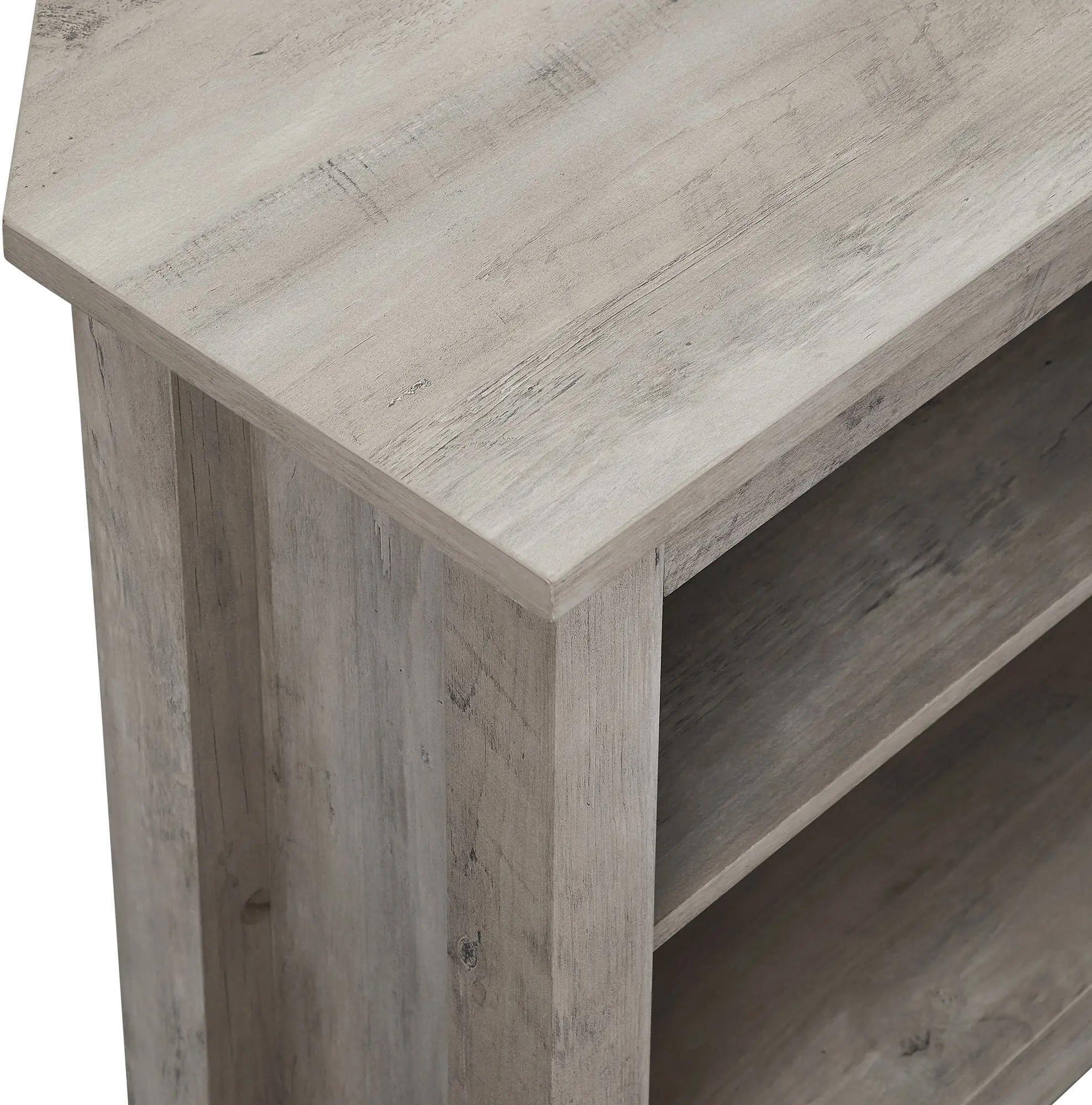 W58CCRGW Gray Wash 58 inch Transitional Wood Corner TV Stand - Essential-3
