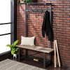 Gray Wash 47 Inch Industrial Wood Hall Tree