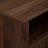 Dark Walnut 44 Inch Grooved Door Corner TV Stand - Columbus-3
